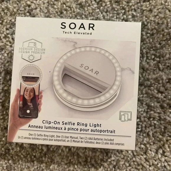 Soar Tech Elevated Clip-On Selfie Ring Light White NWT - Picture 4 of 4